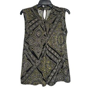 Lot of 4 Women’s Sleeveless Tops Size L/XL – Zebra, Geo, Spaghetti Strap, Tommy